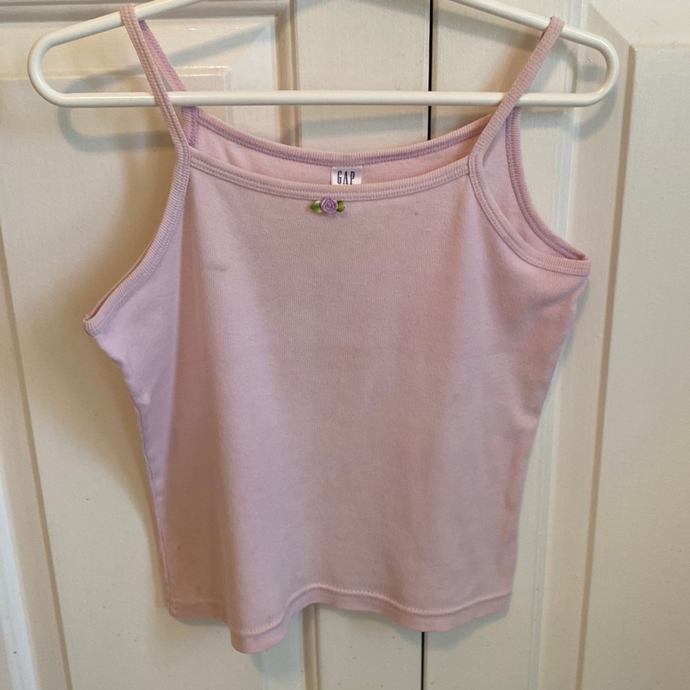 Gap Pink Tank Top with Rosebud